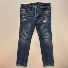 Philipp Plein Jeans Super Straight Cut SKELETON Blau W38/32