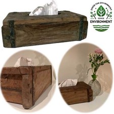 Retro Holz Kosmetiktücherbox