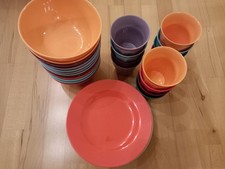 Rice: Kaum benutztes 36teiliges Melamin-Geschirr, bunt