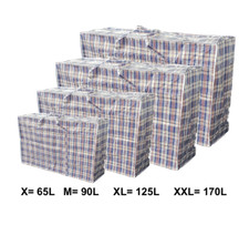 Jumbo X M XL XXL Tasche Bag Aufbewahrung Sack kariert faltbar leicht groß Bl