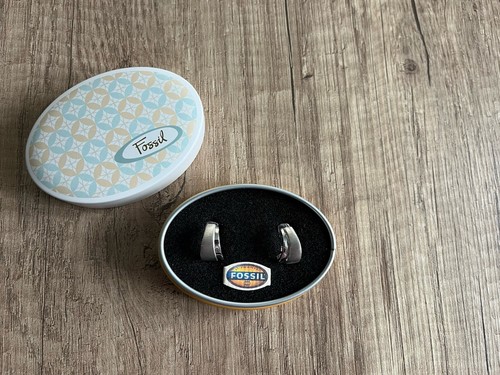 Fossil creolen silber - fossil,