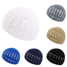 Männer Totenkopf Kappe muslimisch islamisch Gebetsmütze Topi Kufi Kopfbedeckung Mann gemischte Farben