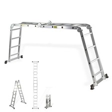 Alu Klappleiter Allzweckleiter Gelenkleiter Anlegeleiter Arbeitsbühne Leiter 4x4