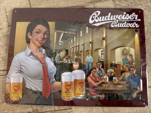 Blechschild budweißer bier - budweißer,