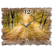 BM Holz Wanduhr leise lautlos