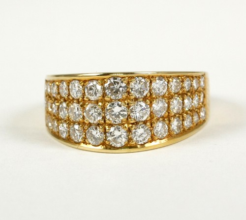 Ring pavee gefasst 585 - , gefasst;