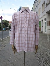 permaflott 42 N Herrenhemd kariert 70er True VINTAGE 70s men's shirt checkered