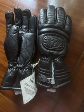 Ski-Handschuhe, Schwarz, Leder