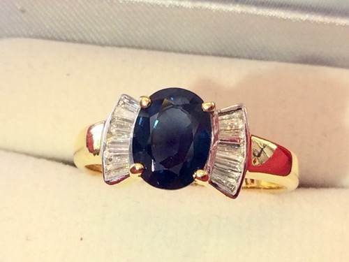 Blauer saphir diamanten - blauer,