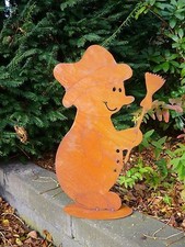 Schneemann mit Besen, Rost