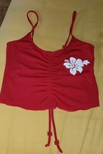 Bikini Top Oberteilr TCM Tchibo 40/42 L rot mit weißer Blume