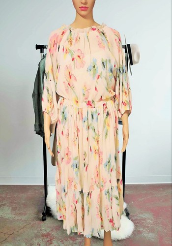 Elegant-Sommer-Chiffon-Kleid