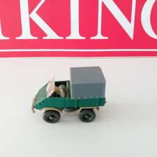 wiking unimog 411 Cabrio mit Plane und Fahrer, uraltes Modell, Gebrauchsspuren
