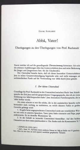 Abbâ vater überlegungen zu - abbâ,,