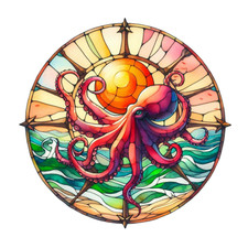 Wandtattoo aufkleber octopus - wandtattoo,