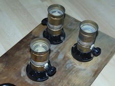 Holz Platte mit Steckdose und