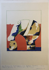Horst Antes „Kopf“ Offsetlitho, signiert und mit spezieller Widmung