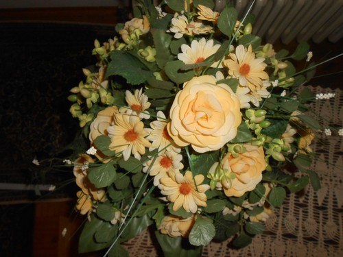 Kunstblumen gesteck - kunstblumen,