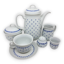 Kahla Kaffeeservice Porzellan Kanne Milchkanne Tasse Eierbecher DDR GDR Ostalgie