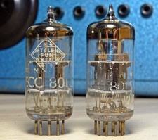 Konvolut 2x Röhre Telefunken ECC801s (=6201 E81CC) gut geprüft RoeTest V11