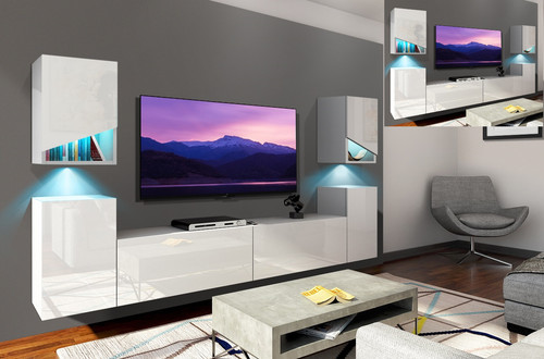Moderne wohnwand schrankwand - moderne,
