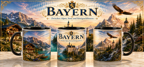 Bayern souvenir tasse schwarz - bayern,