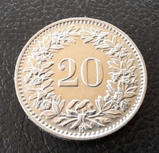 Münze 20 Rappen Schweizer