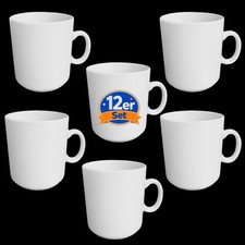 12x Kaffeebecher 300ml Weiß