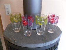 MONTANA 4 Wassergläser Trinkgläser Saftgläser Früchtemotiv TOP