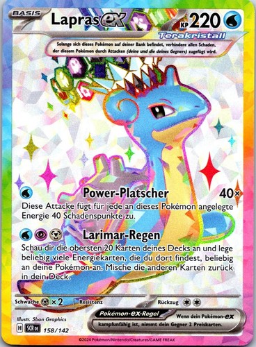 Lapras pokemon karte - lapras, ex