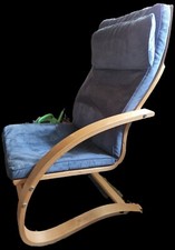 IKEA PELLO Schwingsessel - blau, als Stillstuhl verwendet