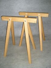 2 formschöne Tischböcke Eiche geölt Holzbock Unterstellbock Tischgestell Bock