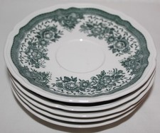 Fasan Grün 6 x Untertasse 14