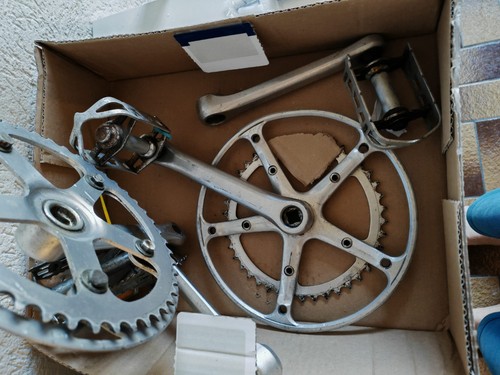 Vintage fahrrad kurbelgarnitur - vintage, fahrrad-kurbelgarnitur