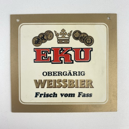 Zapfhahnschild eku weissbier - "eku, weissbier"