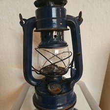 Vintage Schwalbe Marke Kerosinlampe 208 blaue Laterne Metall Benzinlampe, Kerosi