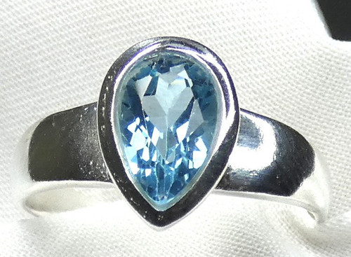 Blautopas ring 925 silber - ring,