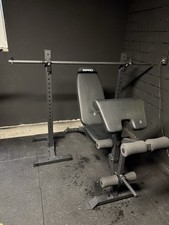 Zipro klappbare Trainingsbank + MAXXIVA® Langhantelstange - 120/140/160/180 cm 