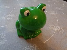 Frosch Spardose, Keramik, grün