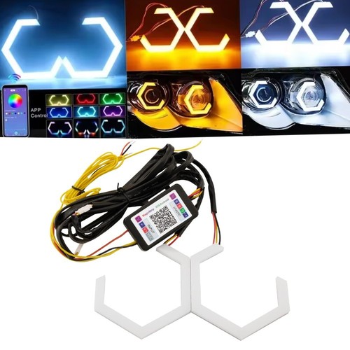 Rgb hexagon halo ringe drl - hexagon,