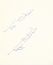 TIPPI HEDREN (Marnie / Die Vögel) handsignierte Albumseite