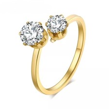 Edelstahl Ring 18K Gelbgold