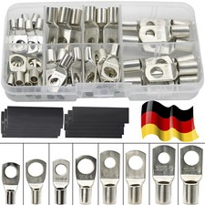 140x Batterieklemmen Anschluss Steckverbinder Quetschverbinder Batterien Silber