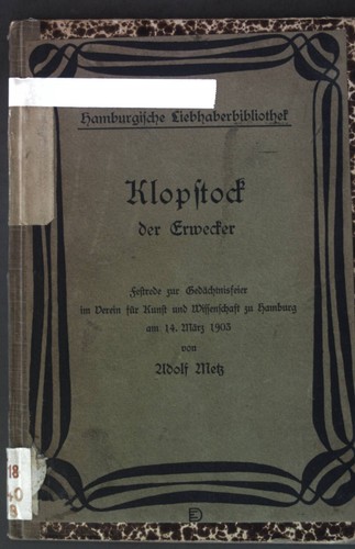 Klopstock der erwecker - klopstock,