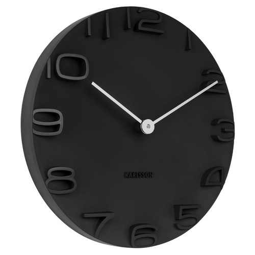 Cagü wanduhr schwarz grau - schwarz,