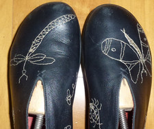 CAMPER Twins 38/38,5 Schwarz Schmetterling Ameise & mehr Made in Spain HINGUCKER