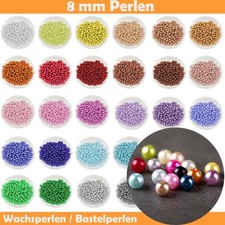 Wachsperlen 8 mm - mit Loch