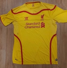 Original Vintage Liverpool FC Trikot Gr XL Warrior  GELB ROT Gebraucht Ynwa LFC 
