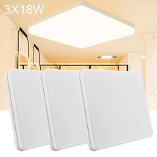 3X18W LED Deckenleuchte Ultraflach Panel Quadratisch Bad Deckenlampe Wohnzimmer