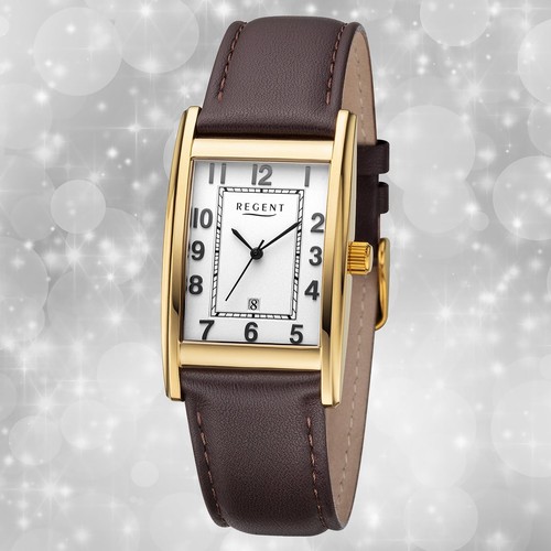 Armbanduhr leder dunkelbraun - leder,